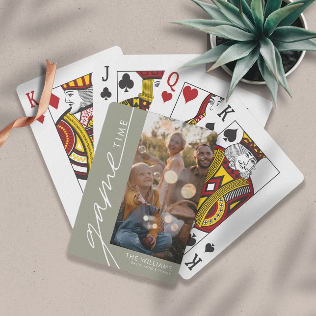Game Time Trendy Modern Photo Poker Cards (Creator Uploaded)