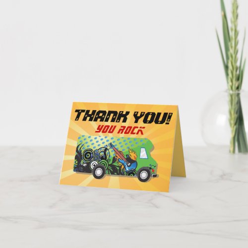 Game truck thank you note cards