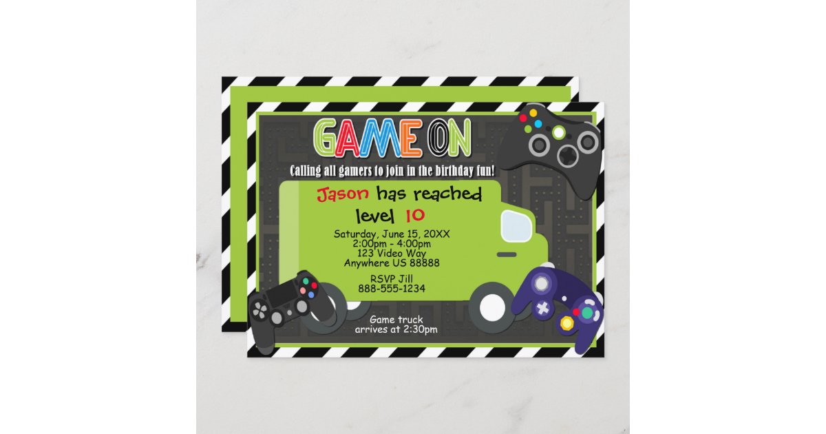 Video Game Birthday Party Invitations Printable Birthday 