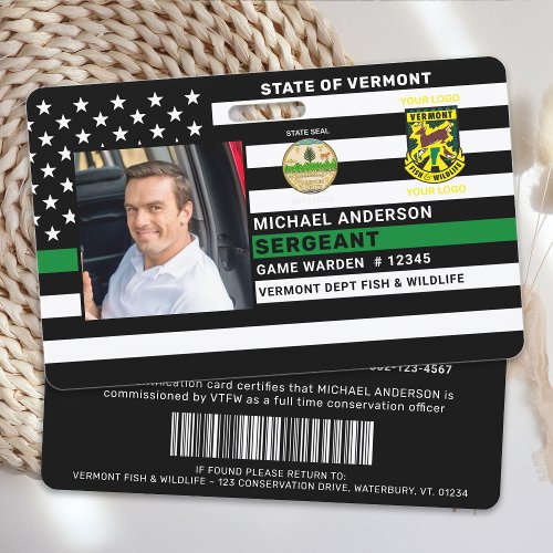 Game Warden Conservation Officer Photo Logo ID Badge