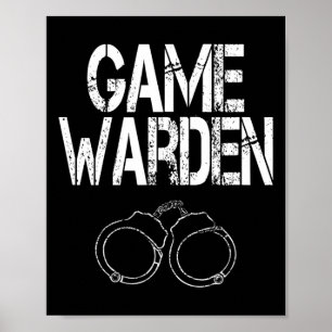Game Warden Handcuffs Lazy Halloween Costume Poster