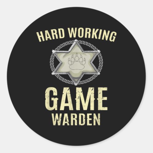 Game Warden Inspired Wildlife Warden Related Game Classic Round Sticker