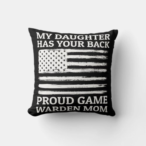 Game Warden Mom Apparel Cute Moms Design  Throw Pillow
