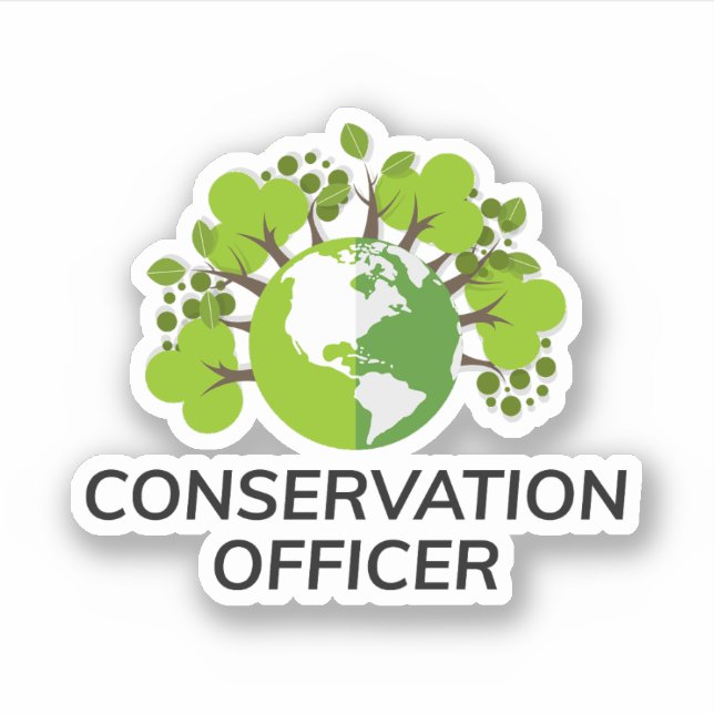 Game Warden Wildlife Conservation Law Enforcement  Sticker (Front)
