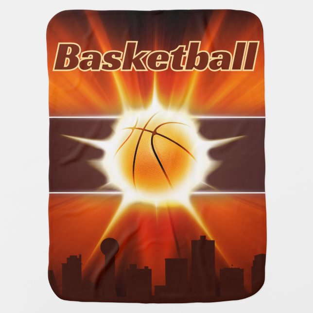 Game-Winning Basketball Energy Of The Court MVP Baby Blanket (Front)