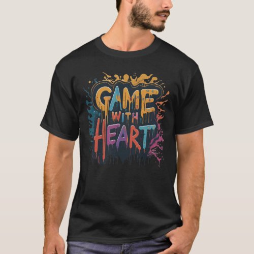 Game With Heart Multicolor Splatter T_Shirt