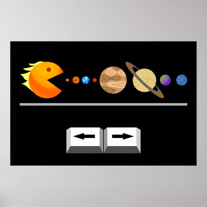 Game with planets funny Custom Poster