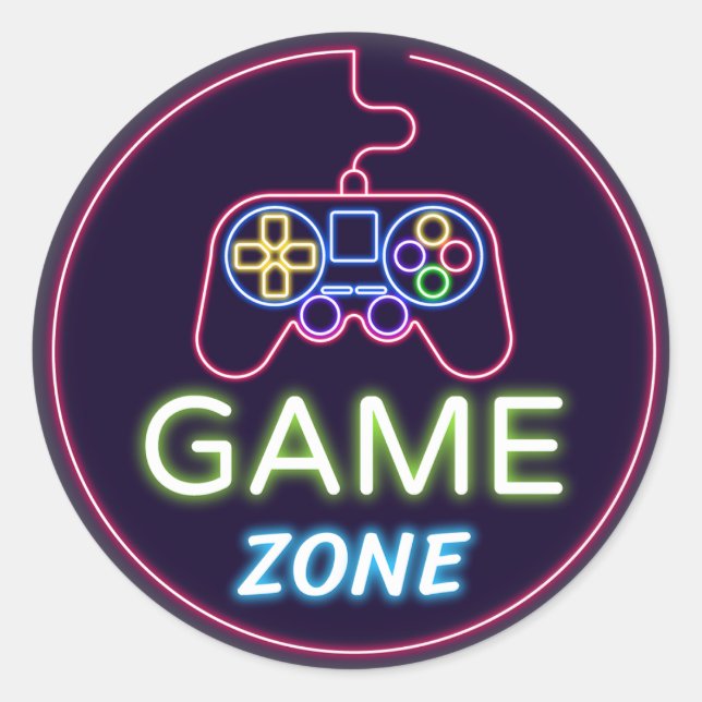 Game Zone Classic Round Sticker (Front)