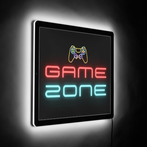 Game Zone Neon Look Illustration Gaming LED Sign