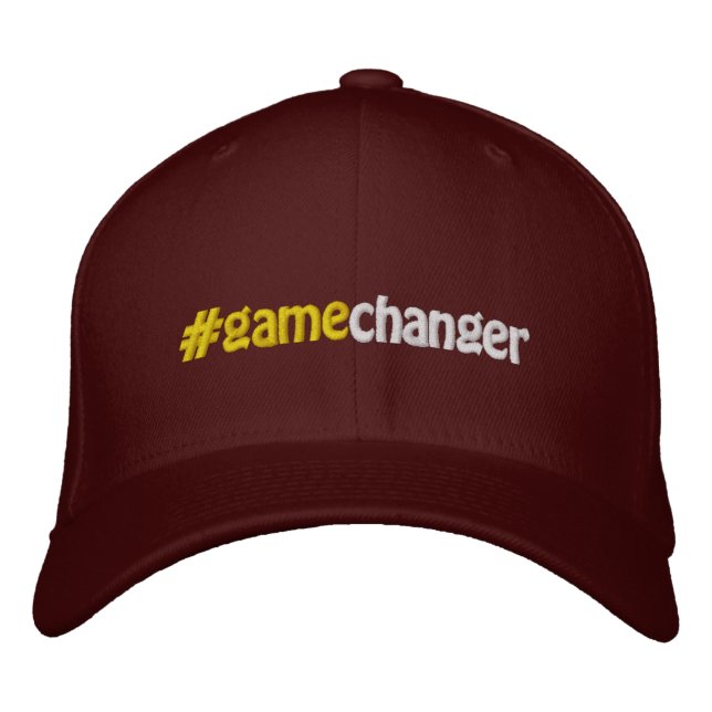 #gamechanger #hashtag Gamechanger Hashtag Embroidered Baseball Cap (Front)