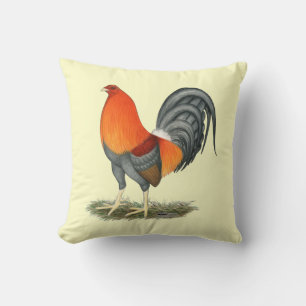 Gamecock Blue Red Rooster Throw Pillow