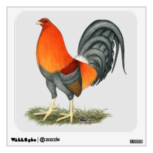 Gamecock Blue Red Rooster Wall Sticker