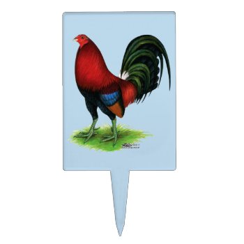 Gamecock:  Dark Red Cake Topper by diane_jacky at Zazzle