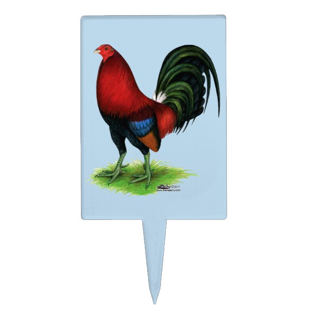 Gamecock:  Dark Red Cake Topper (Front)