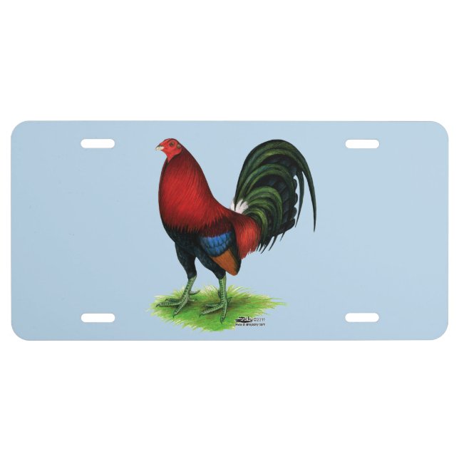 Gamecock:  Dark Red License Plate (Front)