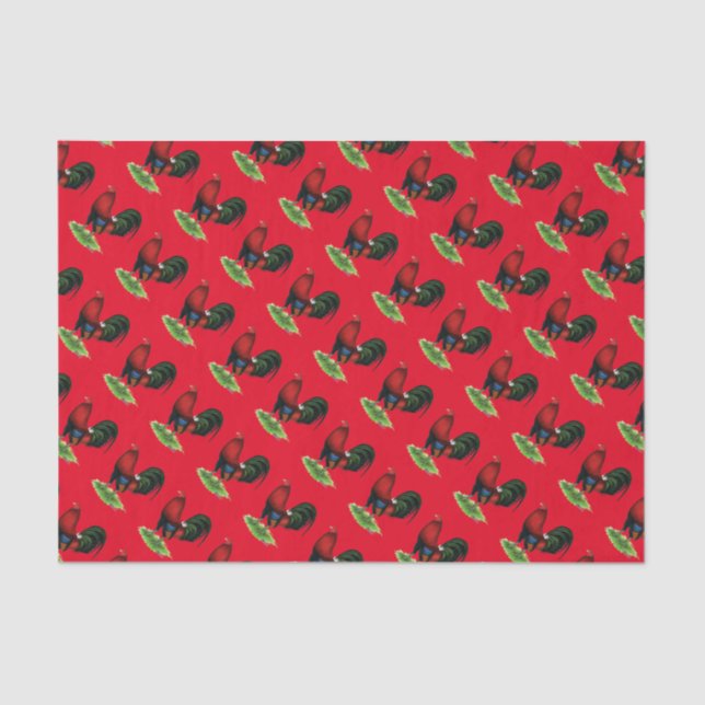 Gamecock:  Dark Red Tissue Paper (Front)