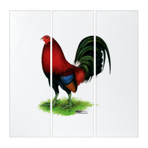 Gamecock:  Dark Red Triptych