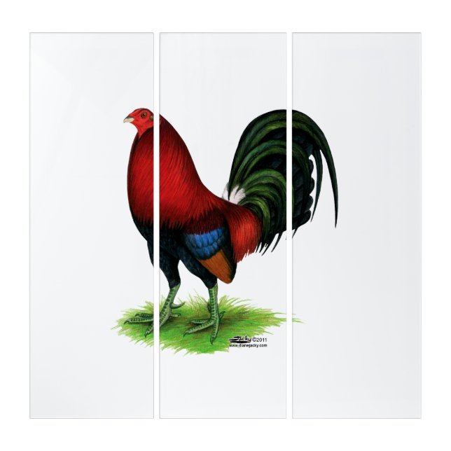 Gamecock:  Dark Red Triptych (Front)