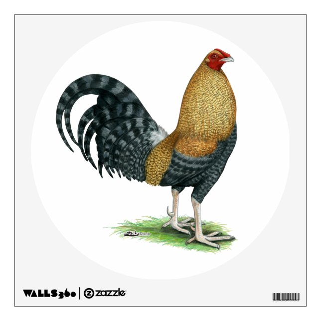 Gamecock:  Dom or Crele Wall Sticker (Front)