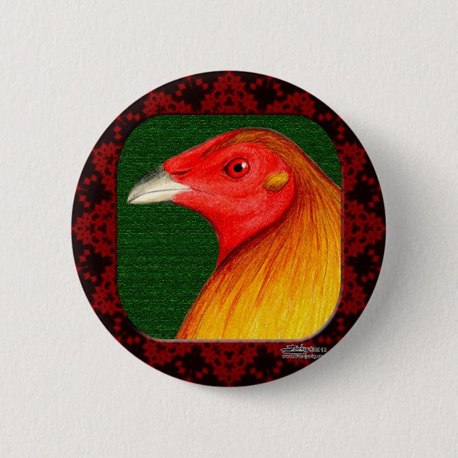 Gamecock Framed Button (Front)
