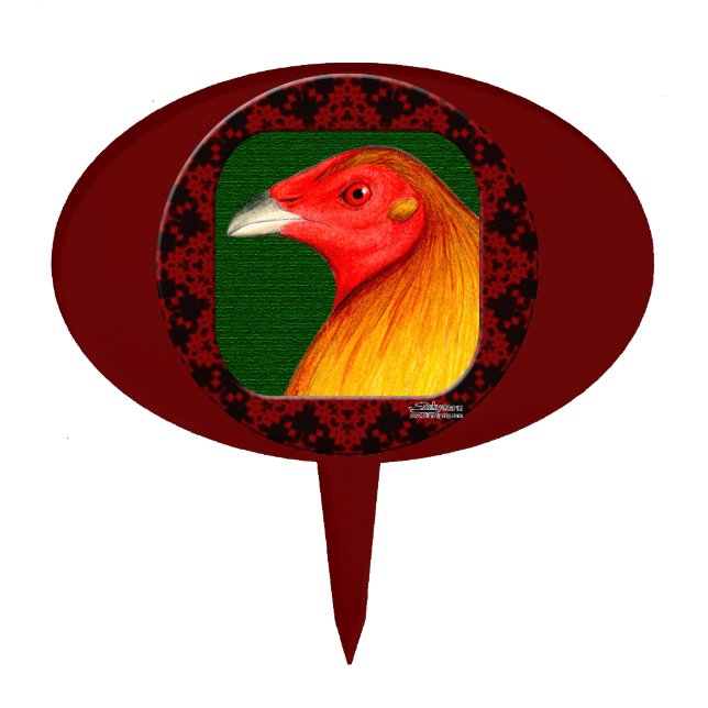Gamecock Framed Cake Topper (Front)