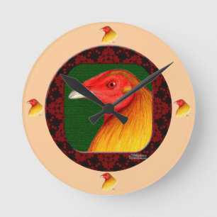 Gamecock Framed Round Clock