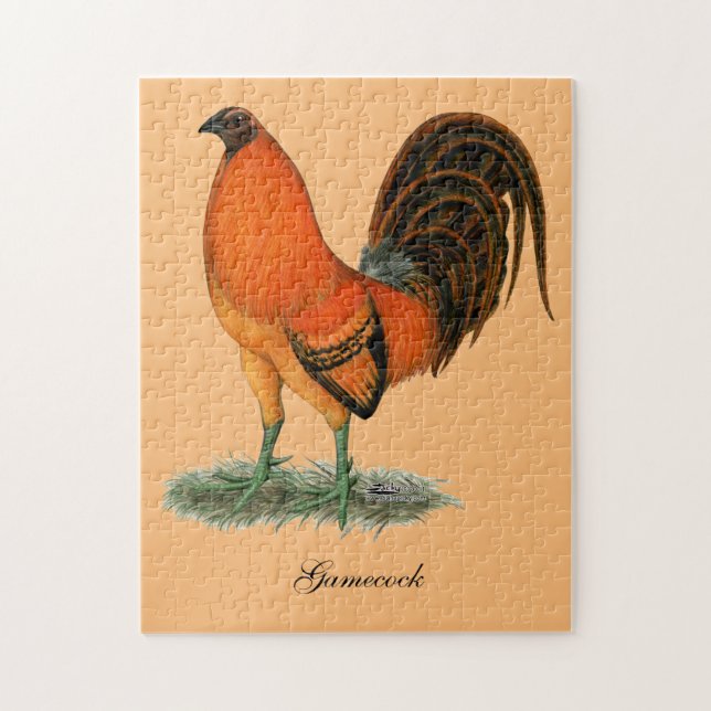 Gamecock Ginger Red Rooster Jigsaw Puzzle (Vertical)