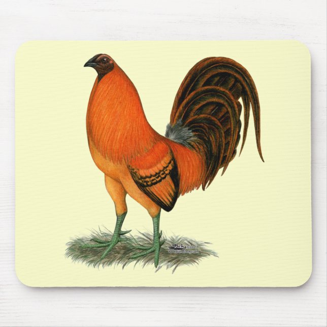 Gamecock Ginger Red Rooster Mouse Pad (Front)