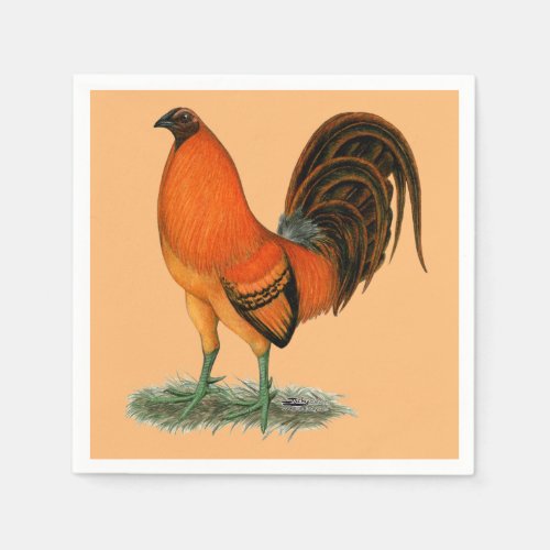 Gamecock Ginger Red Rooster Paper Napkins