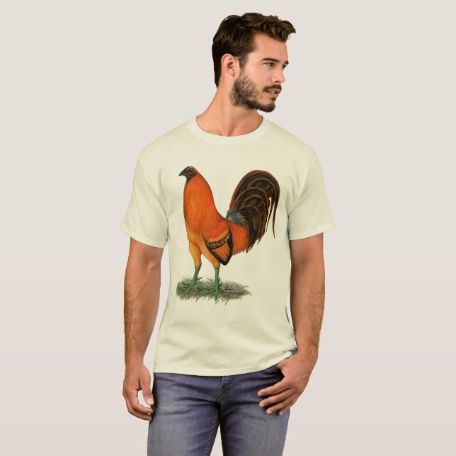 Gamecock Ginger Red Rooster T-Shirt (Front Full)