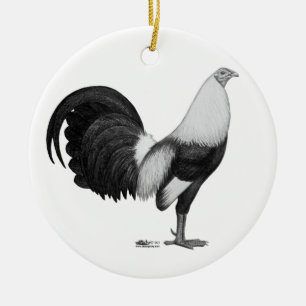 Gamecock Grey Duckwing Ceramic Ornament