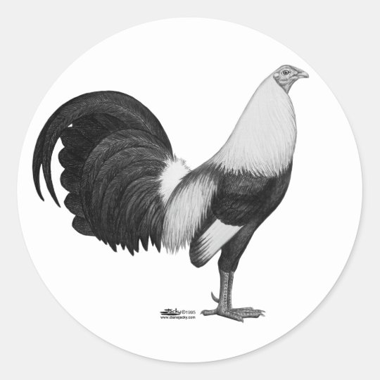 Gamecock Grey Duckwing Classic Round Sticker | Zazzle.com