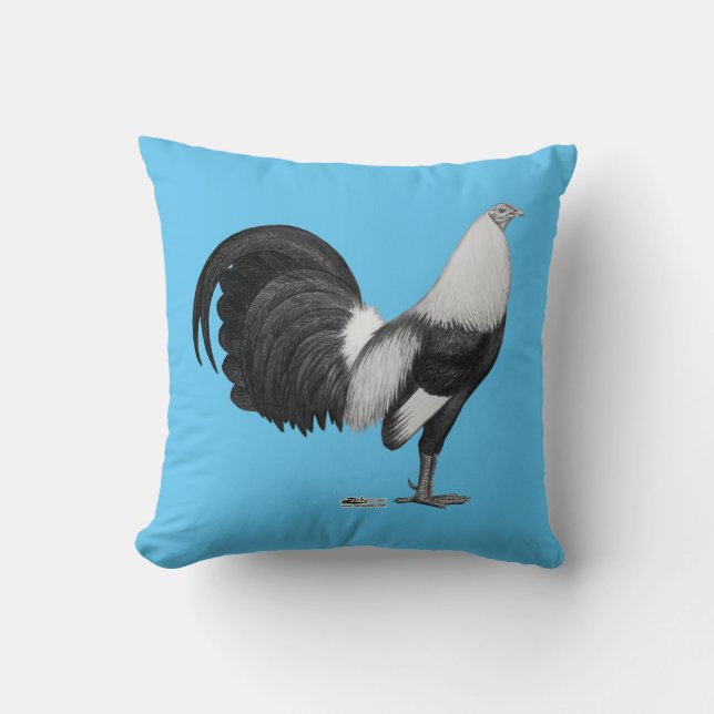 Gamecock Grey Duckwing Throw Pillow (Front)