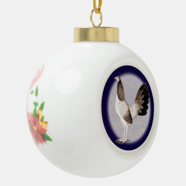 Gamecock:  Hennie Ceramic Ball Christmas Ornament (Left)