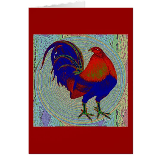 Gamecock: Impressionist Rooster Card