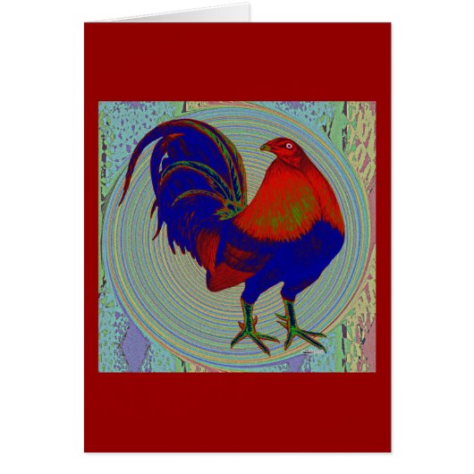 Gamecock: Impressionist Rooster Cards (Front)