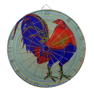 Gamecock: Impressionist Rooster Dart Board
