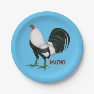 Gamecock Macho Duckwing Paper Plates