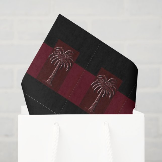 Gamecock Palm Tree Wrapping Paper Design 1 (Gift Bag)