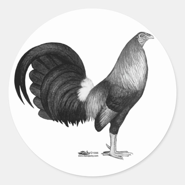 Gamecock Red Hatch Classic Round Sticker (Front)