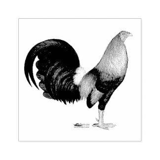 Gamecock Red Hatch Rubber Stamp