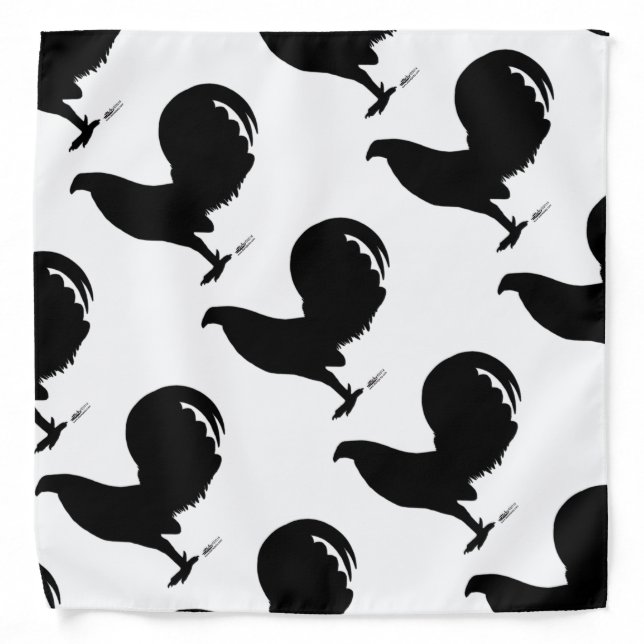 Gamecock Rooster Silhouette Bandana (Front)
