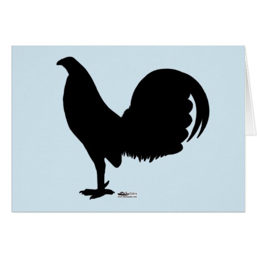 Gamecock Rooster Silhouette Cards (Front Horizontal)