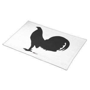 Gamecock Rooster Silhouette Cloth Placemat