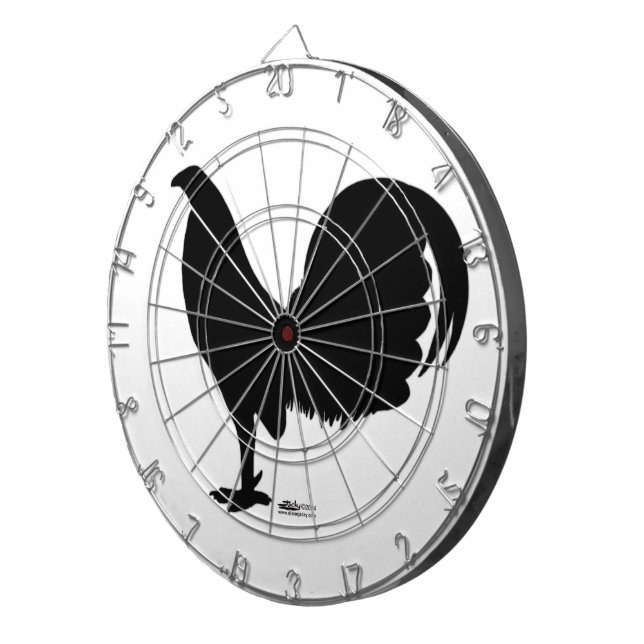 Gamecock Rooster Silhouette Dart Board (Front Right)