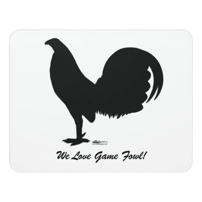Gamecock Rooster Silhouette Door Sign (Contemporary Front)