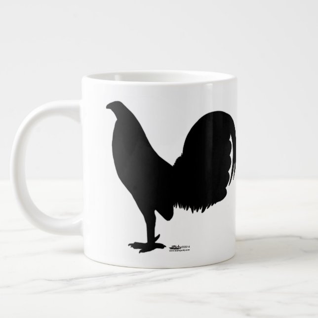 Gamecock Rooster Silhouette Giant Coffee Mug (Left)