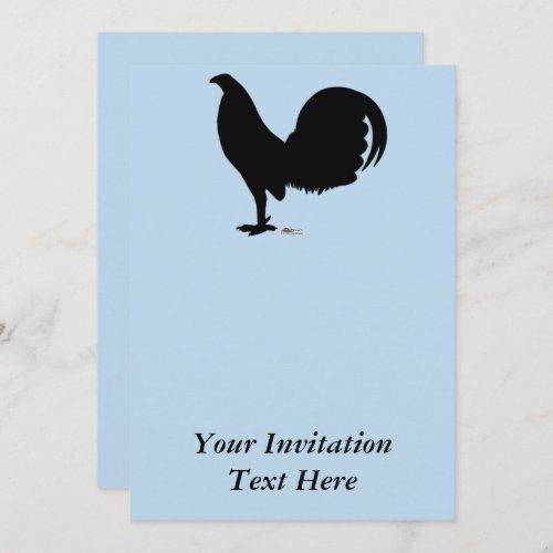 Gamecock Rooster Silhouette Invitation