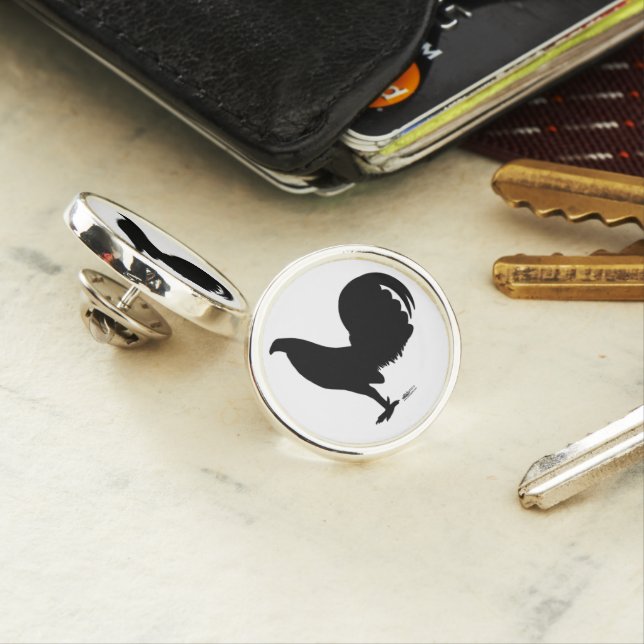 Gamecock Rooster Silhouette Lapel Pin (In Situ)