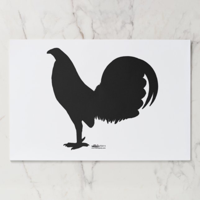 Gamecock Rooster Silhouette Paper Pad (Front)